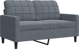 vidaXL - Tweezitsbank - 120 - cm - fluweel - donkergrijs