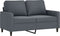 vidaXL - Tweezitsbank - 120 - cm - fluweel - donkergrijs