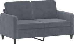 vidaXL - Tweezitsbank - 120 - cm - fluweel - donkergrijs