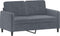 vidaXL - Tweezitsbank - 120 - cm - fluweel - donkergrijs
