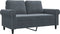 vidaXL - Tweezitsbank - 120 - cm - fluweel - donkergrijs