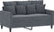vidaXL - Tweezitsbank - 120 - cm - fluweel - donkergrijs