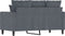 vidaXL - Tweezitsbank - 120 - cm - fluweel - donkergrijs