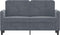 vidaXL - Tweezitsbank - 120 - cm - fluweel - donkergrijs