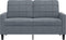 vidaXL - Tweezitsbank - 120 - cm - fluweel - donkergrijs