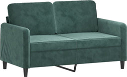 vidaXL - Tweezitsbank - 120 - cm - fluweel - donkergroen