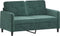 vidaXL - Tweezitsbank - 120 - cm - fluweel - donkergroen