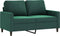 vidaXL - Tweezitsbank - 120 - cm - fluweel - donkergroen