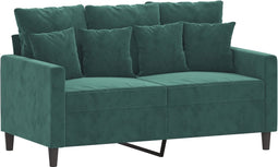 vidaXL - Tweezitsbank - 120 - cm - fluweel - donkergroen