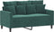 vidaXL - Tweezitsbank - 120 - cm - fluweel - donkergroen