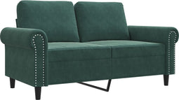 vidaXL - Tweezitsbank - 120 - cm - fluweel - donkergroen
