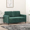 vidaXL - Tweezitsbank - 120 - cm - fluweel - donkergroen