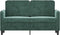 vidaXL - Tweezitsbank - 120 - cm - fluweel - donkergroen