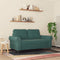 vidaXL - Tweezitsbank - 120 - cm - fluweel - donkergroen