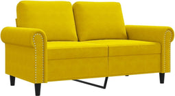 vidaXL - Tweezitsbank - 120 - cm - fluweel - geel
