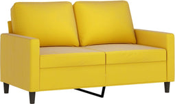 vidaXL - Tweezitsbank - 120 - cm - fluweel - geel