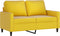 vidaXL - Tweezitsbank - 120 - cm - fluweel - geel