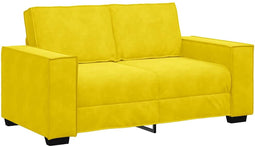 vidaXL - Tweezitsbank - 120 - cm - fluweel - geel