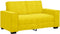 vidaXL - Tweezitsbank - 120 - cm - fluweel - geel