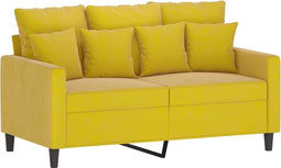 vidaXL - Tweezitsbank - 120 - cm - fluweel - geel
