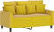 vidaXL - Tweezitsbank - 120 - cm - fluweel - geel