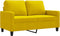 vidaXL - Tweezitsbank - 120 - cm - fluweel - geel