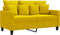 vidaXL - Tweezitsbank - 120 - cm - fluweel - geel