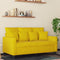 vidaXL - Tweezitsbank - 120 - cm - fluweel - geel