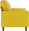 vidaXL - Tweezitsbank - 120 - cm - fluweel - geel