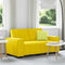 vidaXL - Tweezitsbank - 120 - cm - fluweel - geel