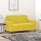 vidaXL - Tweezitsbank - 120 - cm - fluweel - geel