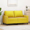 vidaXL - Tweezitsbank - 120 - cm - fluweel - geel