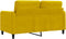 vidaXL - Tweezitsbank - 120 - cm - fluweel - geel