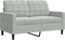 vidaXL - Tweezitsbank - 120 - cm - fluweel - lichtgrijs