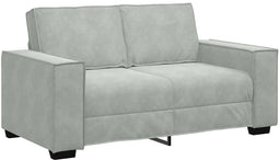 vidaXL - Tweezitsbank - 120 - cm - fluweel - lichtgrijs