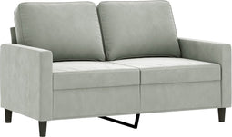 vidaXL - Tweezitsbank - 120 - cm - fluweel - lichtgrijs