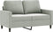 vidaXL - Tweezitsbank - 120 - cm - fluweel - lichtgrijs