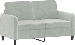 vidaXL - Tweezitsbank - 120 - cm - fluweel - lichtgrijs