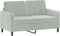 vidaXL - Tweezitsbank - 120 - cm - fluweel - lichtgrijs