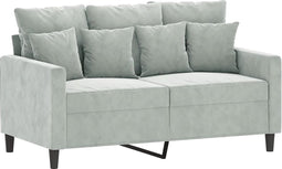 vidaXL - Tweezitsbank - 120 - cm - fluweel - lichtgrijs