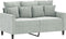 vidaXL - Tweezitsbank - 120 - cm - fluweel - lichtgrijs
