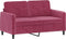 vidaXL - Tweezitsbank - 120 - cm - fluweel - wijnrood