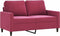 vidaXL - Tweezitsbank - 120 - cm - fluweel - wijnrood