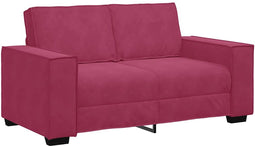 vidaXL - Tweezitsbank - 120 - cm - fluweel - wijnrood