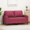vidaXL - Tweezitsbank - 120 - cm - fluweel - wijnrood