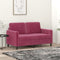 vidaXL - Tweezitsbank - 120 - cm - fluweel - wijnrood