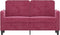 vidaXL - Tweezitsbank - 120 - cm - fluweel - wijnrood