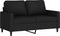 vidaXL - Tweezitsbank - 120 - cm - fluweel - zwart