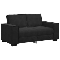 vidaXL - Tweezitsbank - 120 - cm - fluweel - zwart