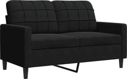 vidaXL - Tweezitsbank - 120 - cm - fluweel - zwart